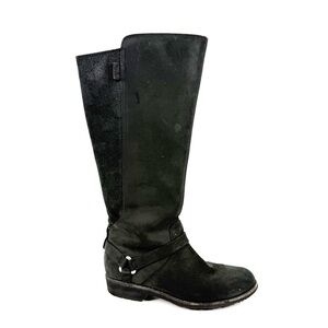 Teva DE LA Vina Dos Tall Boots Womens Size 6.5 Black Waterproof Leather 1017143